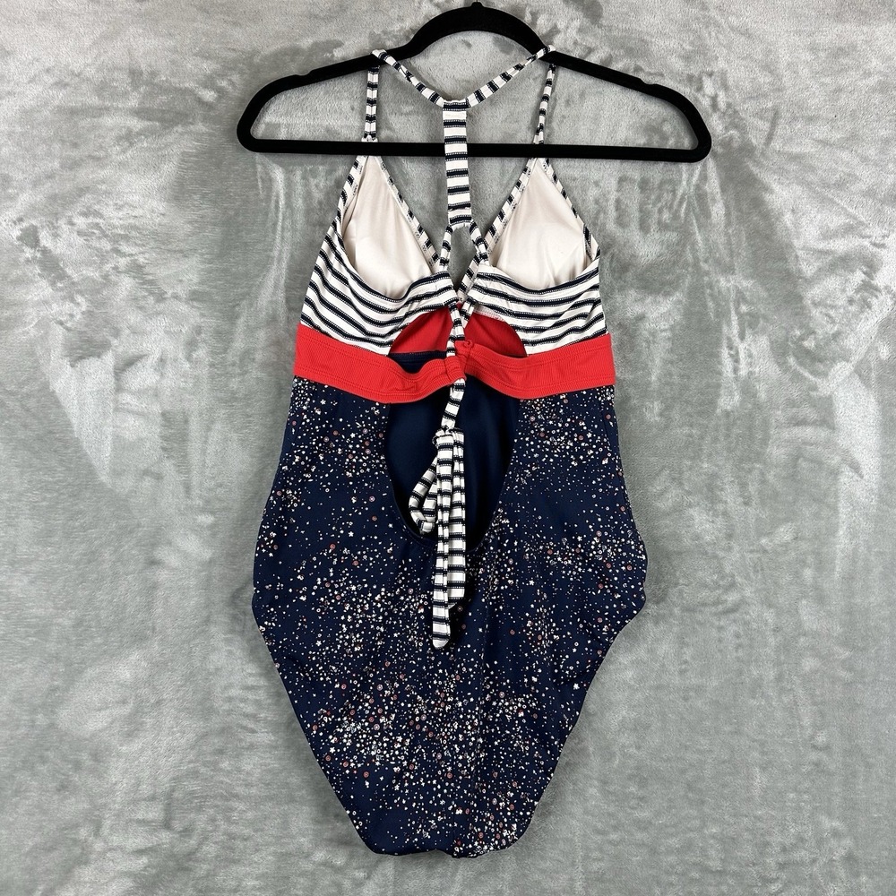 Carve Designs Women's L Red White Blue Dahlia One Piece Stripes Stars Speckles - Picture 6 of 6
